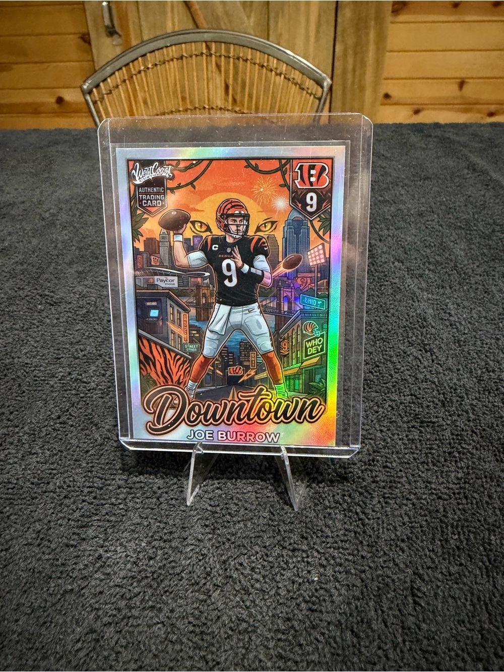 Joe Burrow Custom "Downtown" Football Trading Card - Cincinnati Bengals - Picture 1 of 2